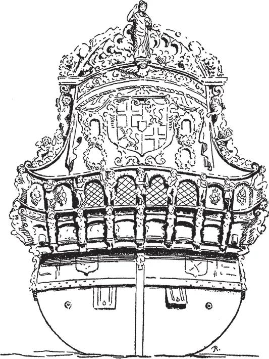 Рис 98 Корма голландского корабля Утрехт 1670 г Рис 99 Английский - фото 98