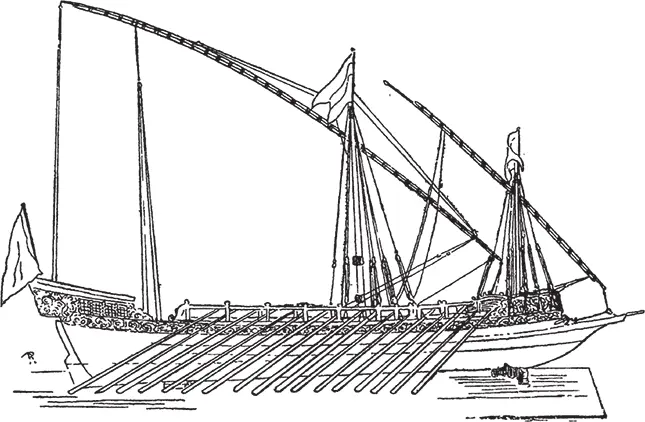Рис 114 Русская галера 1694 г С модели Рис 115 Шведская удема 1780 г - фото 114