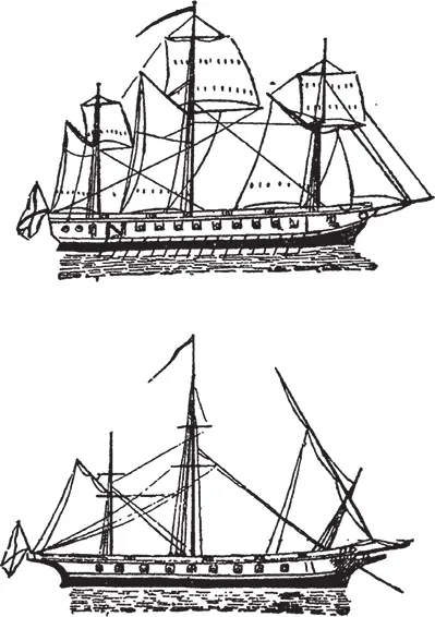 Рис 117 Русские шебеки Около 1790 г В точности так же английские фрегаты - фото 117