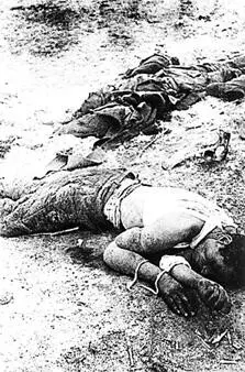 Замученные красноармейцы в лагере военнопленных 1943 г Войскам - фото 265