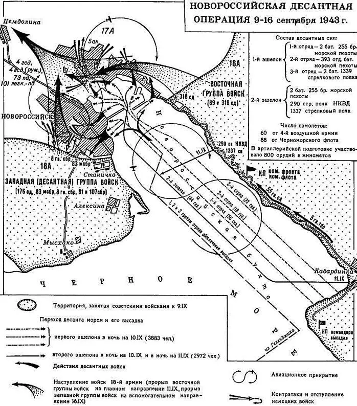 Новороссийская десантная операция 9 16 сентября 1943 года тактический - фото 334