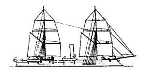 Броненосный казематированный корвет Адзума 1866 г Водоизмещение 1560 т - фото 2