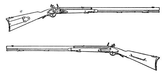 Рис 36 Американские винтовки а американская винтовка образца 1803 г - фото 42