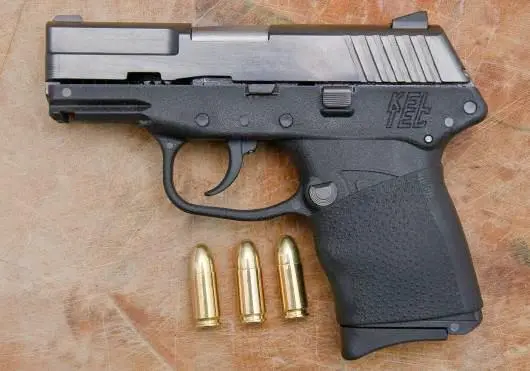 Этот KelTec PF9 владелец снабдил чехлом Hogue и стальной защелкой магазина - фото 470