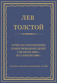 Лев Толстой - Полное собрание сочинений. Том 29. Произведения 1891–1894 гг. Отчет об употреблении пожертвованных денег с 20 июля 1892 г. по 1 января 1893 г.