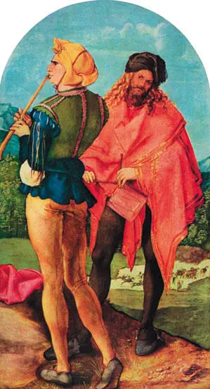 Альбрехт Дюрер 1471 1528 Флейтист и барабанщик Странствующие барды - фото 85