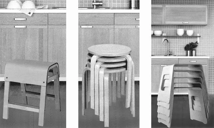 Рис 133Табуреты скандинавских дизайнеров в интерьере кухни Фантазия - фото 301