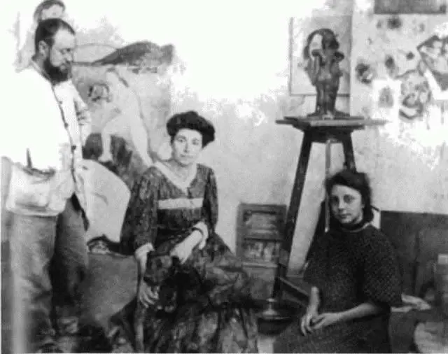 Анри Матисс с женой и дочерью в мастерской в Кольюре 1907 г Натурщик - фото 18