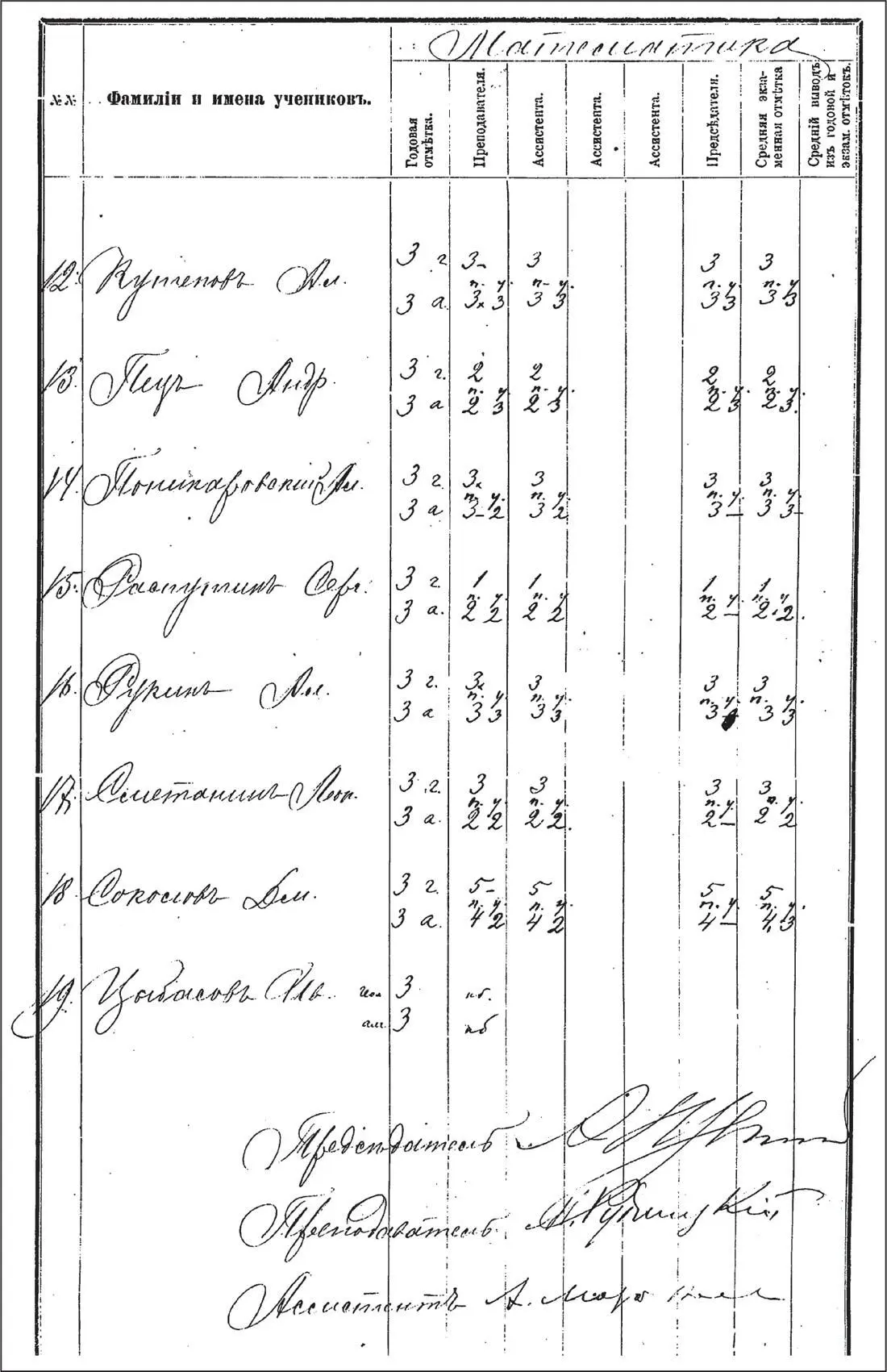 Экзаменационный лист по математике в пятом классе ГААО Ф 127 Оп 1 Д 674 - фото 48