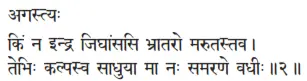 agastyaḥ kiṁ na indra jighāṁsasi bhrātaro marutastava ǀ tebhiḥ kalpasva - фото 3