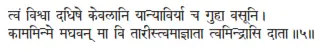 tvaṁ viśvā dadhiṣe kevalāni yānyāviryā ca guhā vasūni ǀ kāmaminme maghavan mā - фото 218