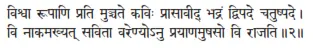 viśvā rūpāṇi prati muñcate kaviḥ prāsāvīd bhadraṁ dvipade catuṣpade ǀ vi - фото 267