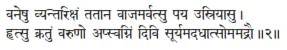 vaneṣu vyantarikṣaṁ tatāna vājamarvatsu paya usriyāsu ǀ hṛtsu kratuṁ varuṇo - фото 272
