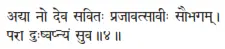 adyā no deva savitaḥ prajāvatsāvīḥ saubhagam ǀ parā duḥṣvapnyaṁ suva ǁ 4 - фото 42