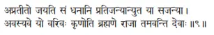 apratīto jayati saṁ dhanāni pratijanyānyuta yā sajanyā ǀ avasyave yo varivaḥ - фото 61