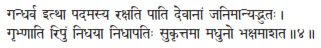gandharva itthā padamasya rakṣati pāti devānāṁ janimānyadbhutaḥ ǀ gṛbhṇāti - фото 88