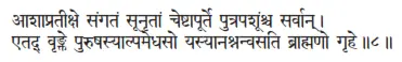 āśāpratīkṣe saṁgataṁ sūnṛtāṁ ceṣṭāpūrte putrapaśūṁśca sarvān ǀ etad vṛṅkte - фото 45