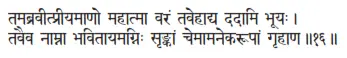 tamabravītprīyamāṇo mahātmā varaṁ tavehādya dadāmi bhūyaḥ ǀ tavaiva nāmnā - фото 53