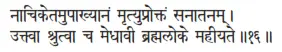 nāciketamupākhyānaṁ mṛtyuproktaṁ sanātanam ǀ uktvā śrutvā ca medhāvī - фото 107