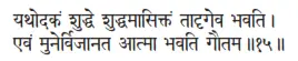 yathodakaṁ śuddhe śuddhamāsiktaṁ tādṛgeva bhavati ǀ evaṁ munervijānata ātmā - фото 123