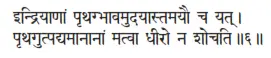 indriyāṇāṁ pṛthagbhāvamudayāstamayau ca yat ǀ pṛthagutpadyamānānāṁ matvā - фото 144