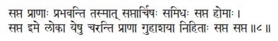 sapta prāṇāḥ prabhavanti tasmāt saptārciṣaḥ samidhaḥ sapta homāḥ ǀ sapta ime - фото 187