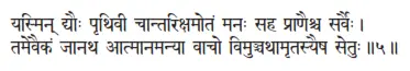 yasmin dyauḥ pṛthivī cāntarikṣamotaṁ manaḥ saha prāṇaiśca sarvaiḥ ǀ - фото 194