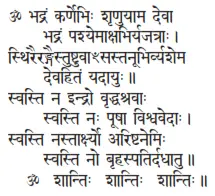 OM bhadraṁ karṇebhiḥ śṛṇuyāma devā bhadraṁ paśyemākṣabhiryajatrāḥ ǀ - фото 236