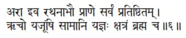 arā iva rathanābhau prāṇe sarvaṁ pratiṣṭhitam ǀ ṛco yajūṁṣi sāmāni yajñaḥ - фото 258