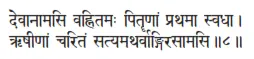 devānāmasi vahnitamaḥ pitṛṇāṁ prathamā svadhā ǀ ṛṣīṇāṁ caritaṁ - фото 260