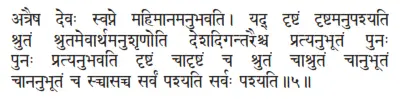 atraiṣa devaḥ svapne mahimānamanubhavati ǀ yad dṛṣṭaṁ dṛṣṭamanupaśyati śrutaṁ - фото 282