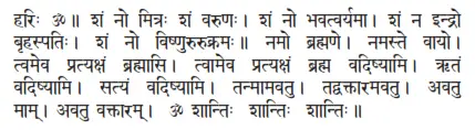 hariḥ OM ǁ śaṁ no mitraḥ śaṁ varuṇaḥ ǀ śaṁ no bhavatvaryamā ǀ śaṁ na indro - фото 304
