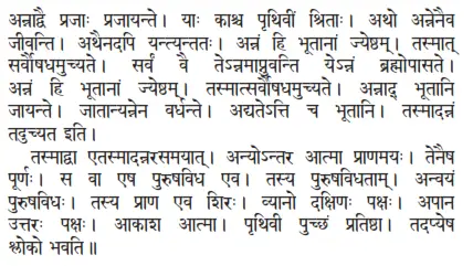 annādvai prajāḥ prajāyante ǀ yāḥ kāśca pṛthivīṁ śritāḥ ǀ atho annenaiva - фото 318