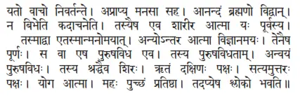 yato vāco nivartante ǀ aprāpya manasā saha ǀ ānandaṁ brahmaṇo vidvān ǀ na - фото 320