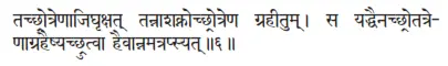tacchrotreṇājighṛkṣat tannāśaknocchrotreṇa grahītum ǀ sa yaddhainacchrotre - фото 353