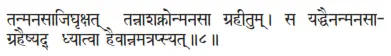 tanmanasājighṛkṣat tannāśaknonmanasā grahītum ǀ sa yaddhainanmanasā - фото 355