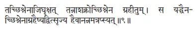 tacchiśnenājighṛkṣat tannāśaknocchiśnena grahītum ǀ sa yaddhaina - фото 356