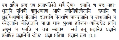 eṣa brahmaiṣa indra eṣa prajāpatirete sarve devāḥ imāni ca pañca mahā - фото 370