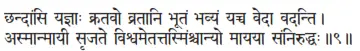 chandāṁsi yajñāḥ kratavo vratāni bhūtaṁ bhavyaṁ yacca veda vadanti ǀ - фото 380