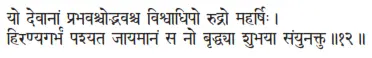 yo devānāṁ prabhavaścodbhavaśca viśvādhipo rudro maharṣiḥ ǀ hiraṇyagarbhaṁ - фото 383