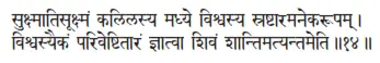 sukṣmātisūkṣmaṁ kalilasya madhye viśvasya sraṣṭāramanekarūpam ǀ viśvasyaikaṁ - фото 385