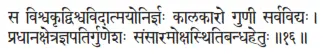 sa viśvakṛdviśvavidātmayonirjñaḥ kālakāro guṇī sarvavidyaḥ ǀ - фото 423