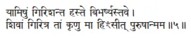 yāmiṣuṁ giriśanta haste bibharṣyastave ǀ śivāṁ giritra tāṁ kṛṇu mā hiḿsīt - фото 479