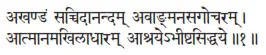 akhaṇâaṁ saccidānandam avāṅmanasagocaram ǀ ātmānamakhilādhāram - фото 496