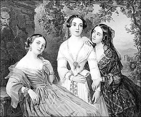 ПНОрлов Портрет сестер СуховоКобылиных 1847 г Слева направо писательница - фото 23