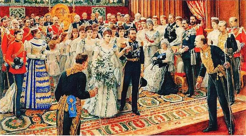 Во время свадьбы в 1893 г на Мэй фон Тек было платье из шелковой парчи - фото 121
