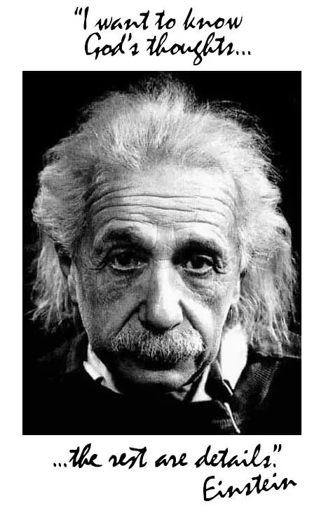 Плакат с портретом Эйнштейна в моем кабинете Рукописная надпись на плакате Я - фото 2