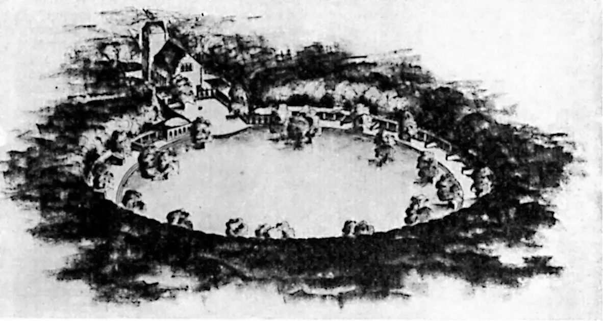 Рис 21 Aschenhain с высоты птичьего полета Рисунок 1938 Йозефа Пертля - фото 9