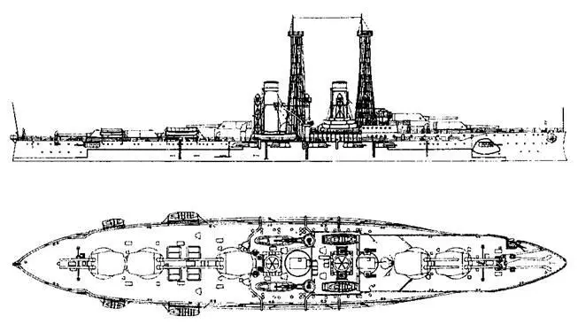 Линейный корабль Делавер Наружный вид и вид сверху 1910 г ВВ28 - фото 35