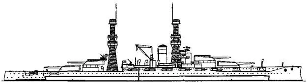 Линейный корабль Arizona 1921 г Наружный вид 16 ноября 1916 г новейший - фото 103